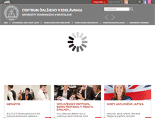 Tablet Screenshot of cdv.uniba.sk