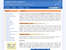 Tablet Screenshot of e-metodologia.fedu.uniba.sk