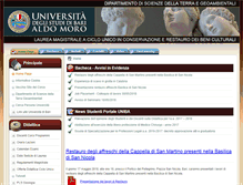 Tablet Screenshot of diagnosticabeniculturali.uniba.it
